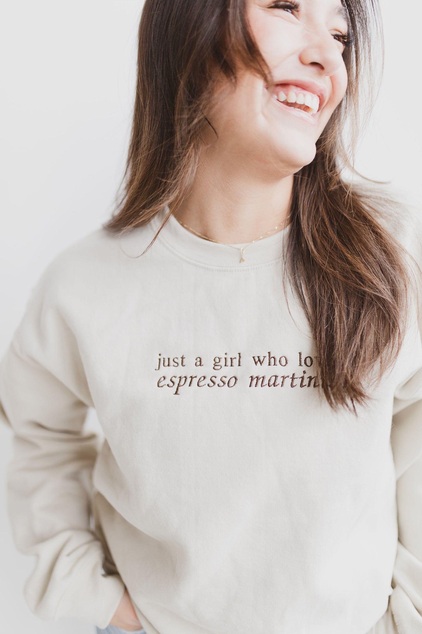 Just A Girl Who Loves Espresso Martinis Crewneck