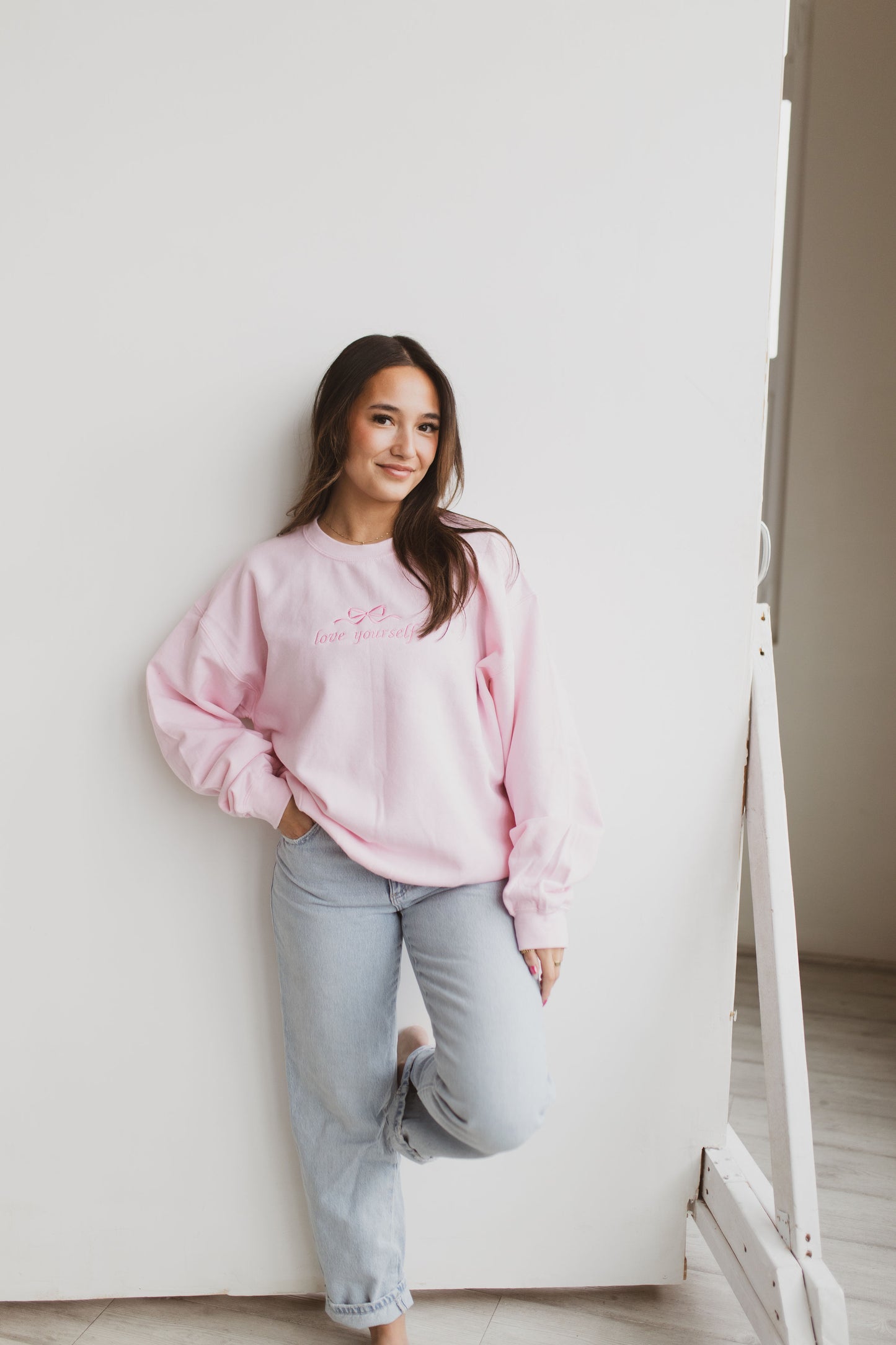 Love Yourself Bow Crewneck