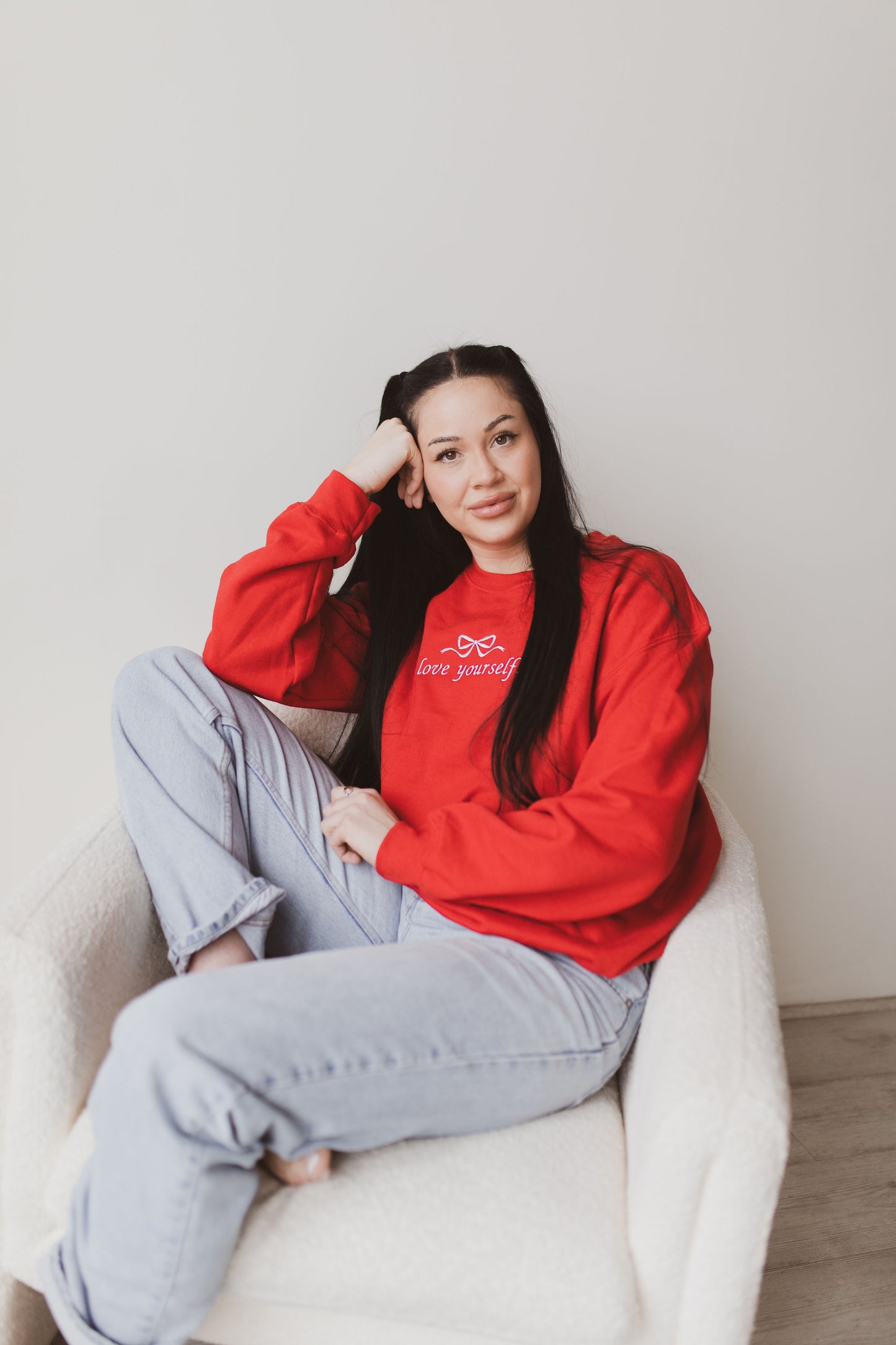Love Yourself Bow Crewneck