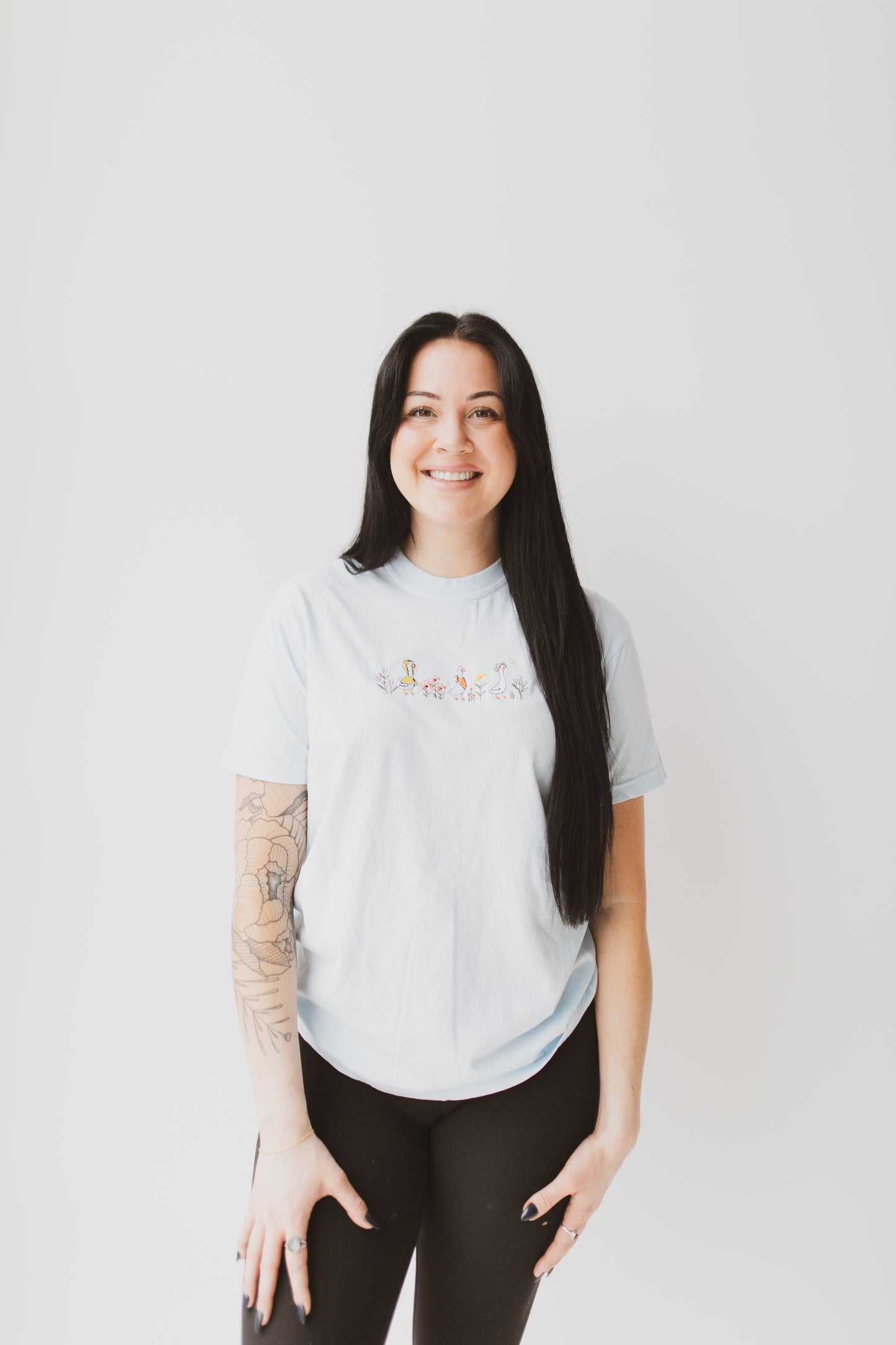 Geese + Flowers Comfort Colors Shirt