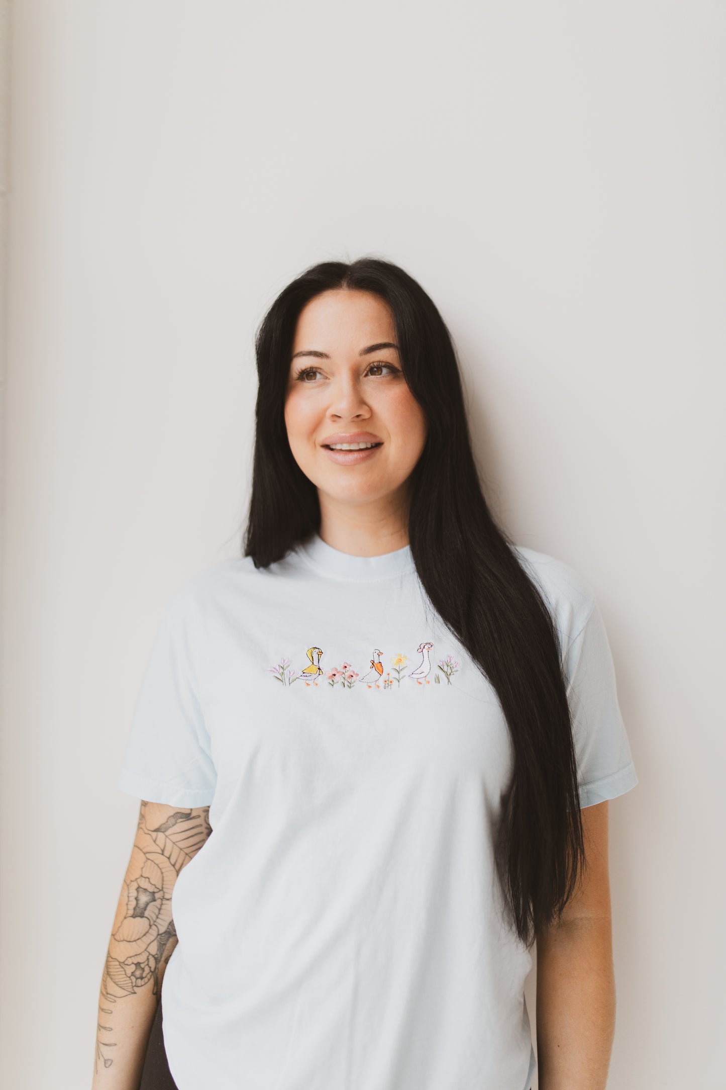 Geese + Flowers Comfort Colors Shirt