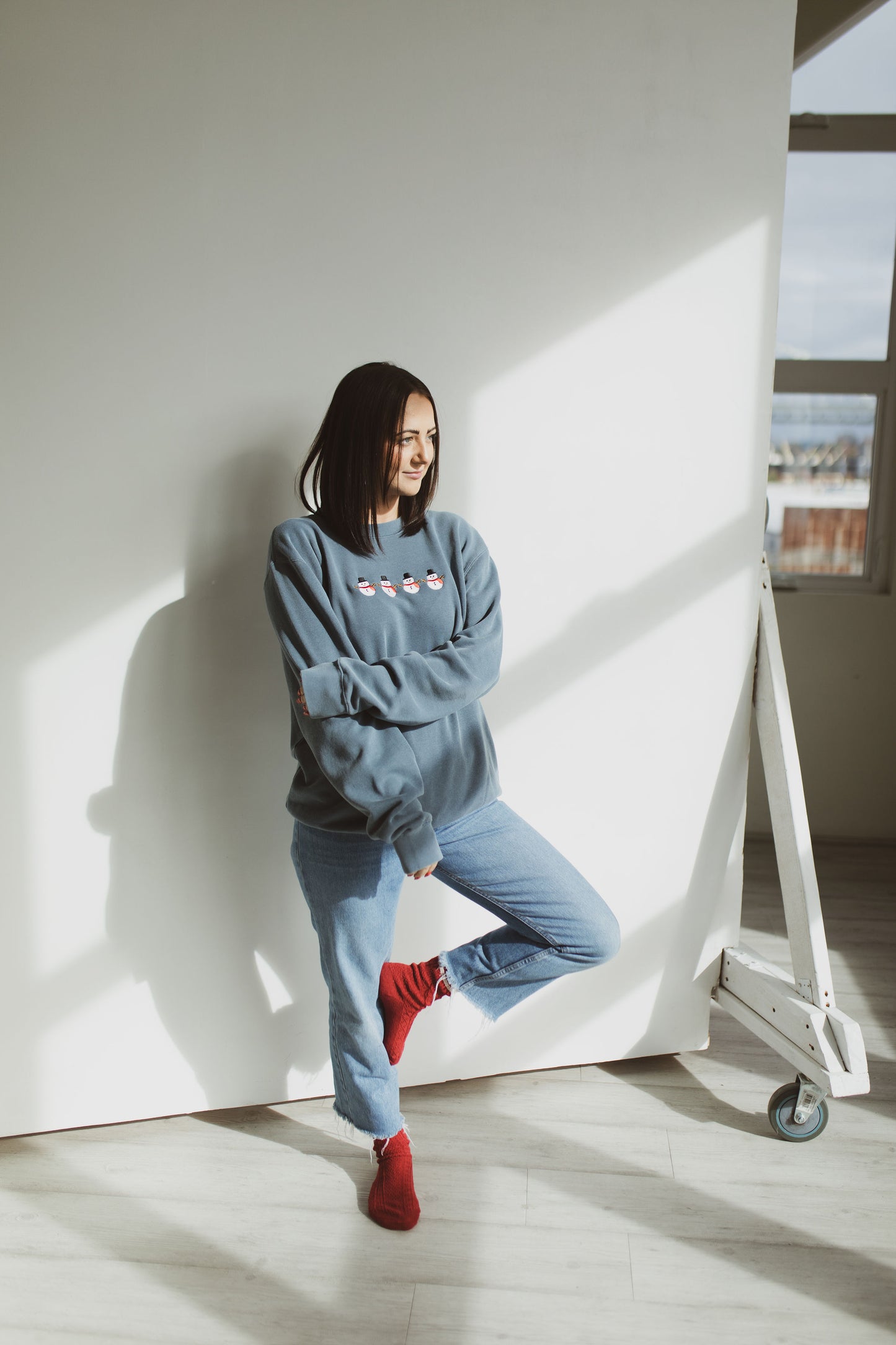 Snowman Pigment Dyed Crewneck