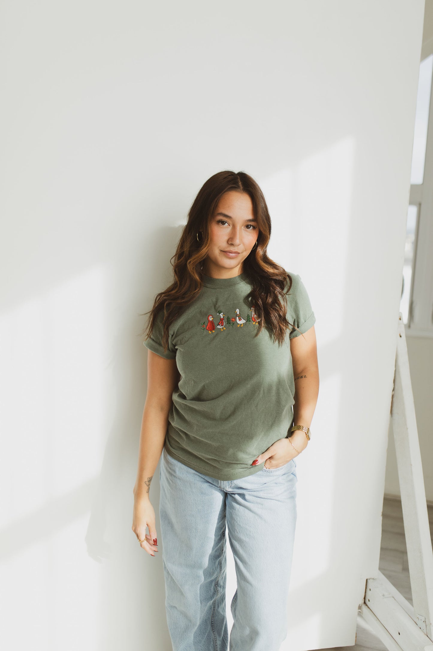 Christmas Geese Comfort Colors Shirt