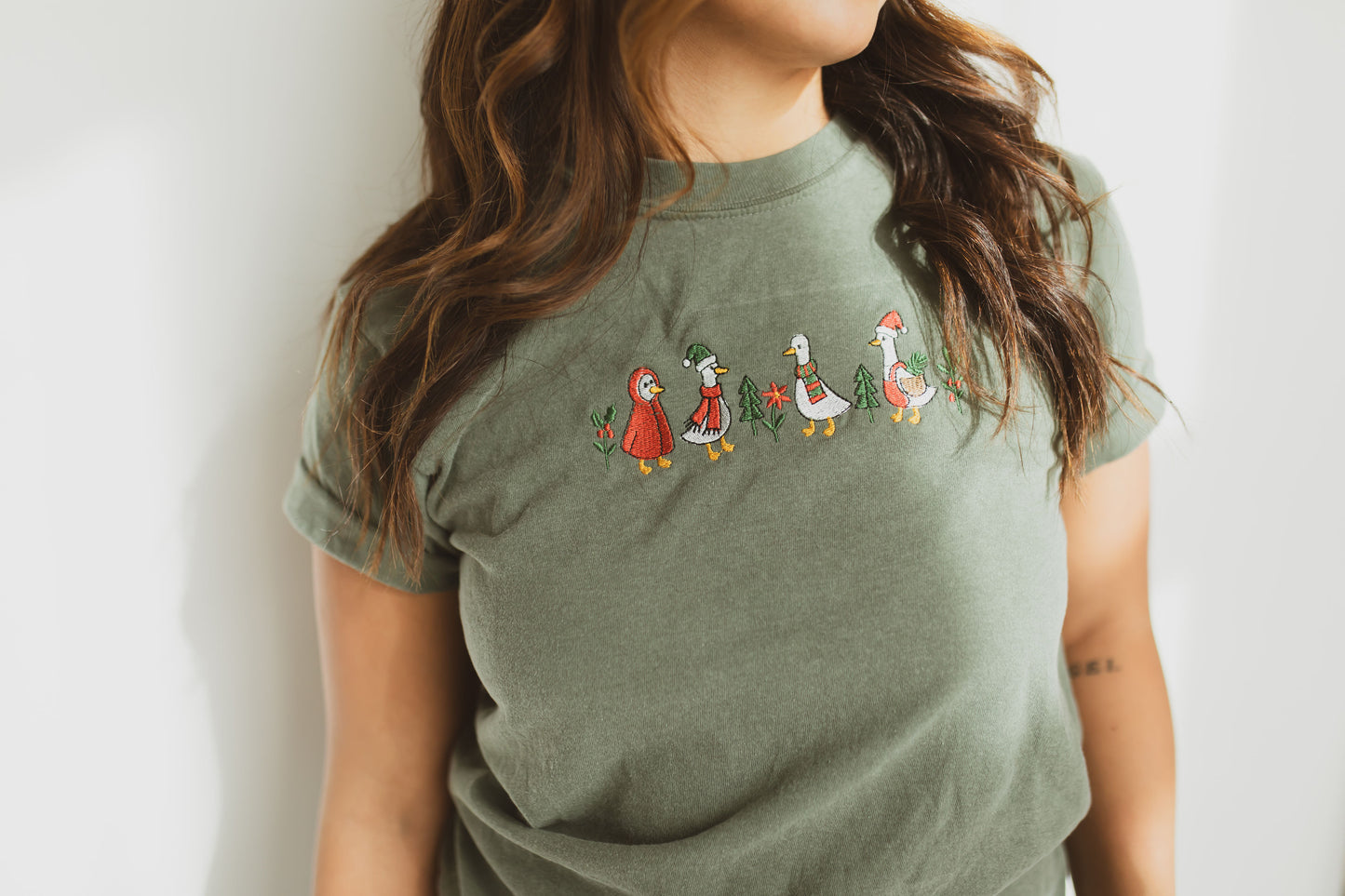 Christmas Geese Comfort Colors Shirt