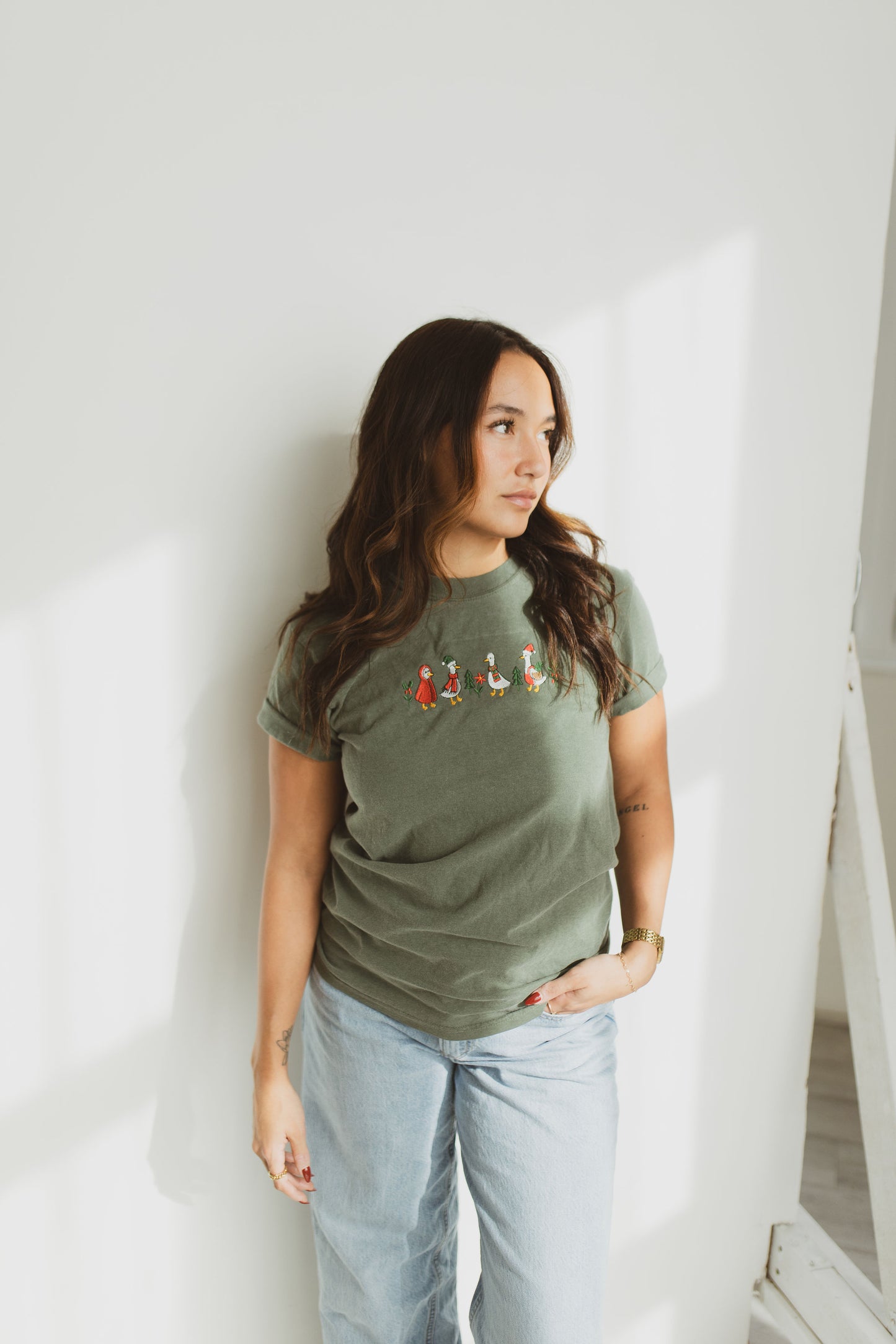 Christmas Geese Comfort Colors Shirt