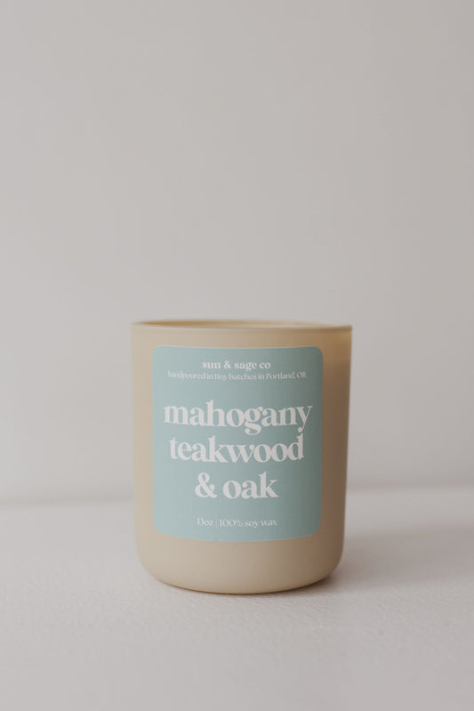 Mahogany Teakwood & Oak Soy Candle