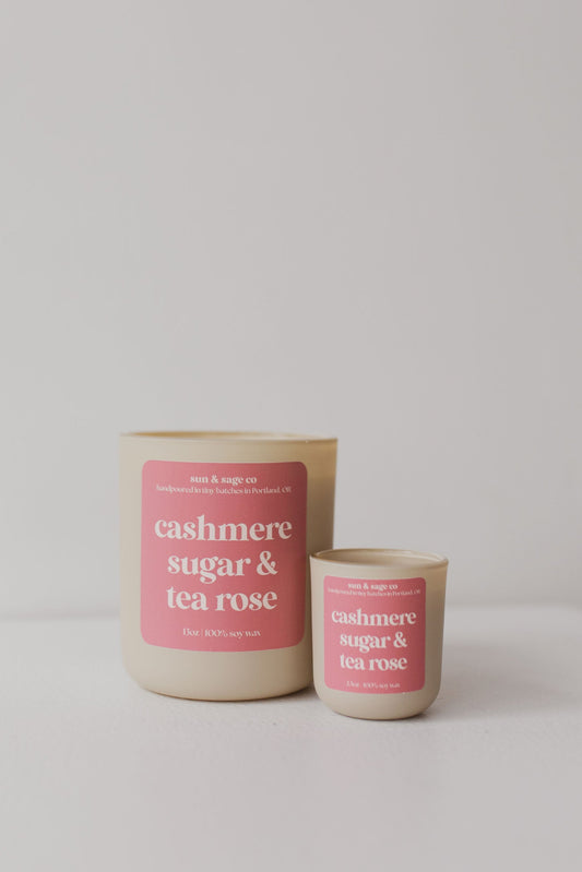 Cashmere Sugar & Tea Rose Soy Candle