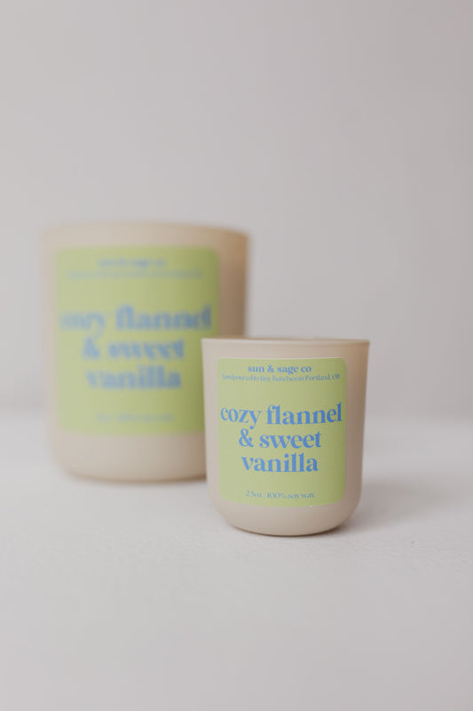 Cozy Flannel & Sweet Vanilla Soy Candle