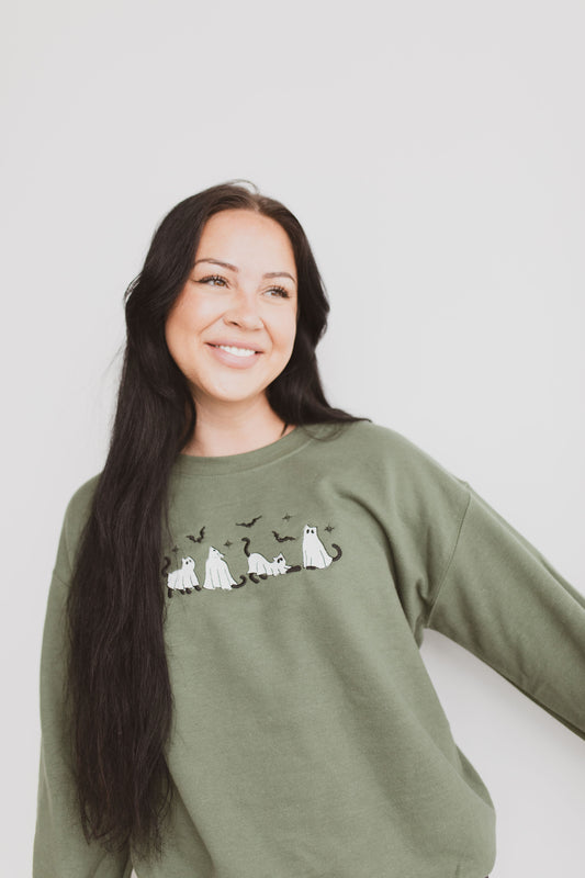 Ghost Cats Crewneck