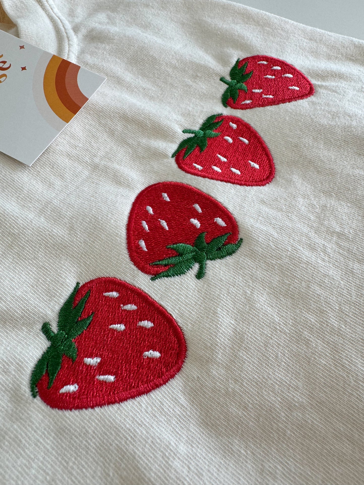 Embroidered Strawberry Comfort Colors Shirt