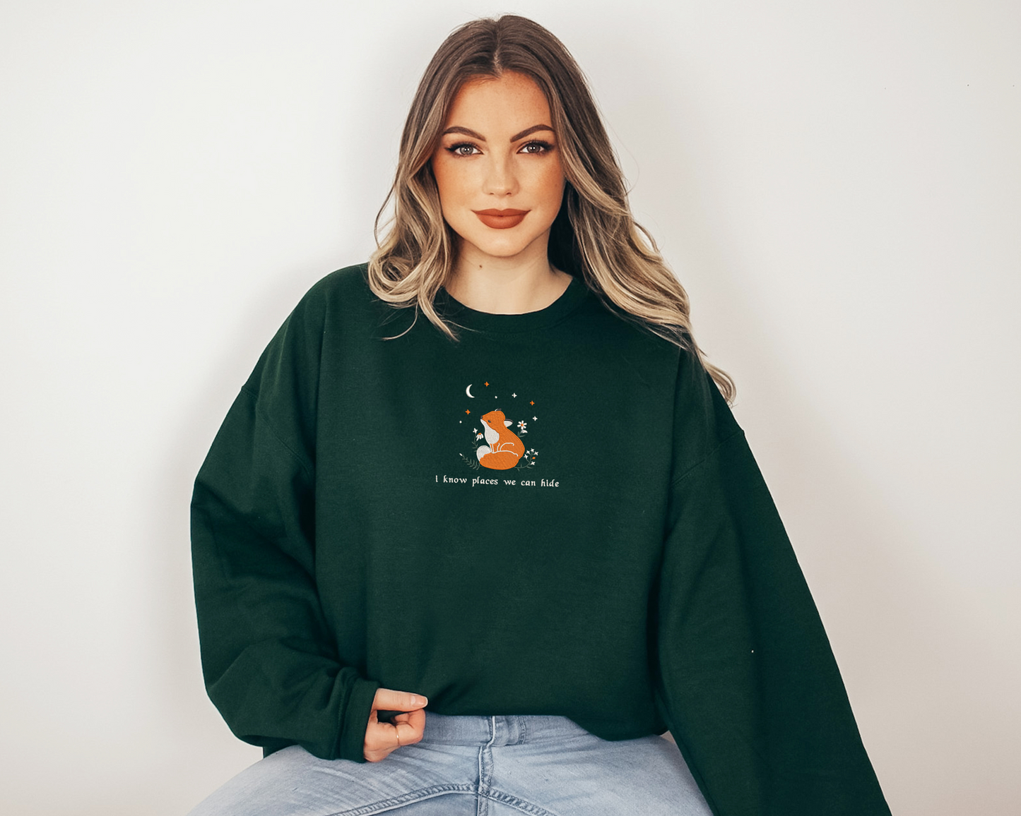 Embroidered I Know Places Crewneck