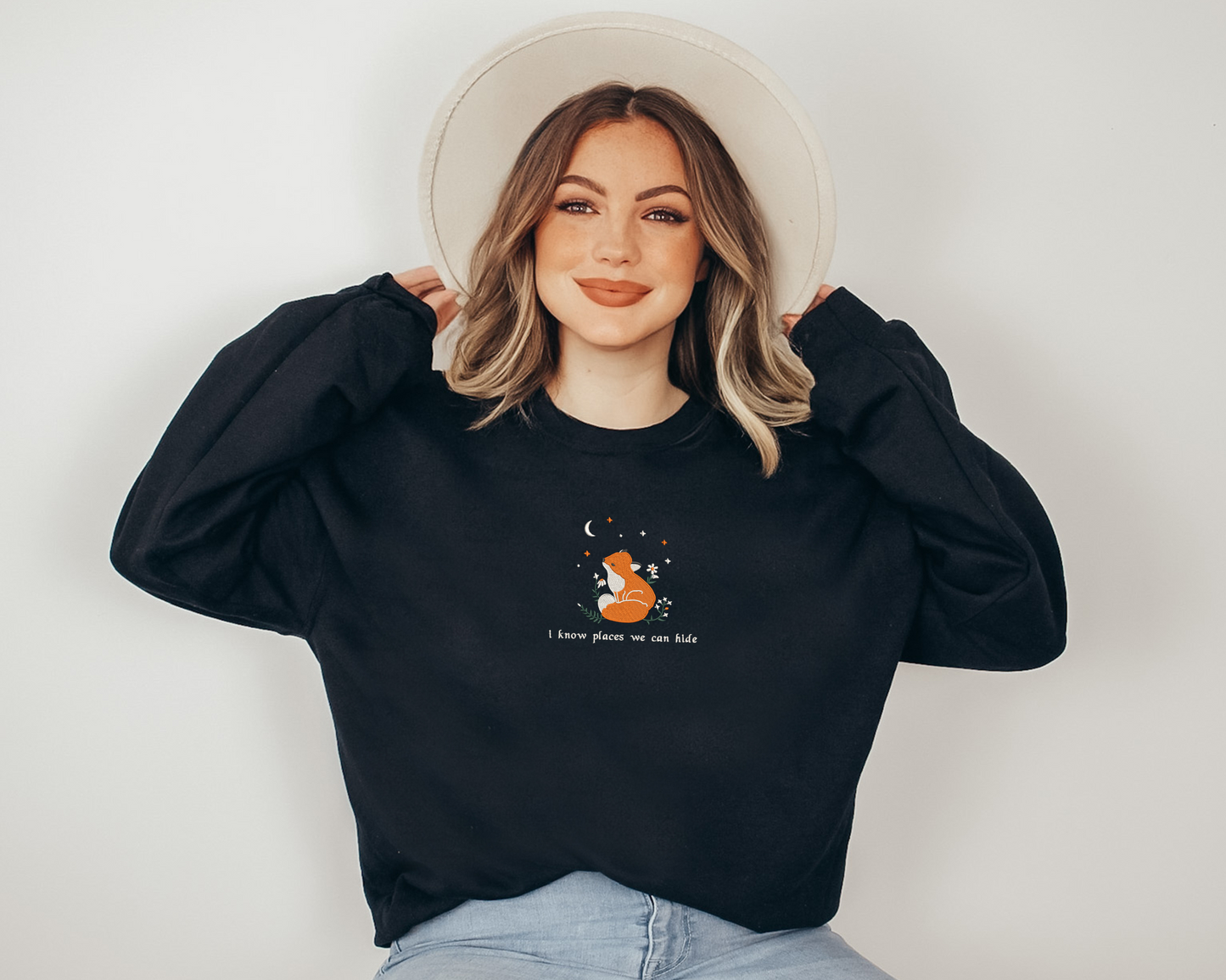 Embroidered I Know Places Crewneck