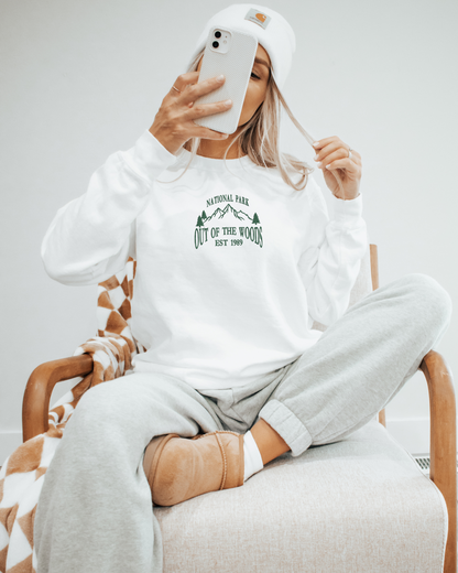 Embroidered Out Of The Woods Crewneck