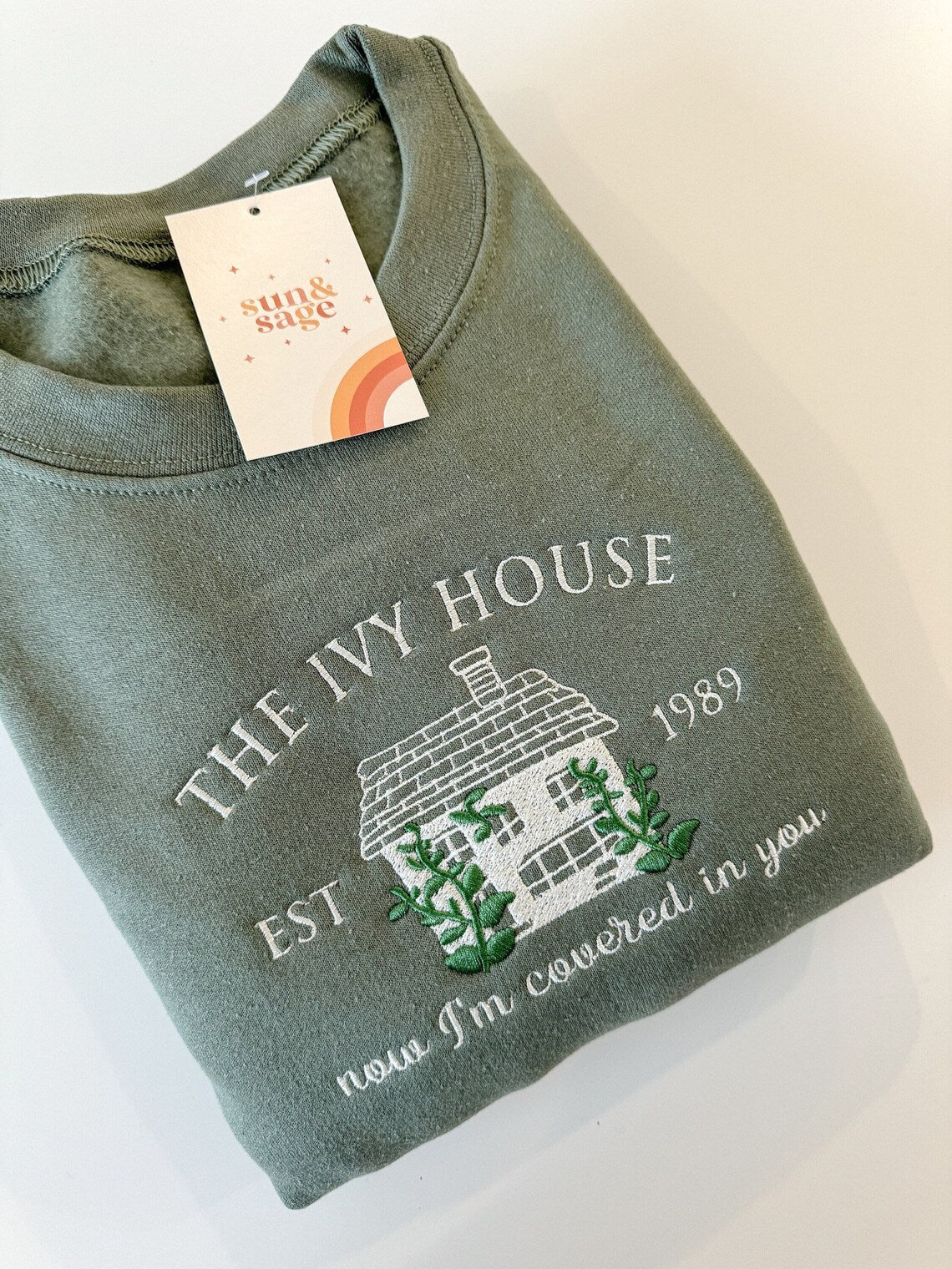 Embroidered Ivy House Crewneck